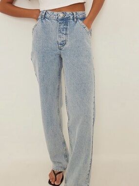 ***SOLD*** NA-KD Light Blue Women's
Straight Leg Jeans